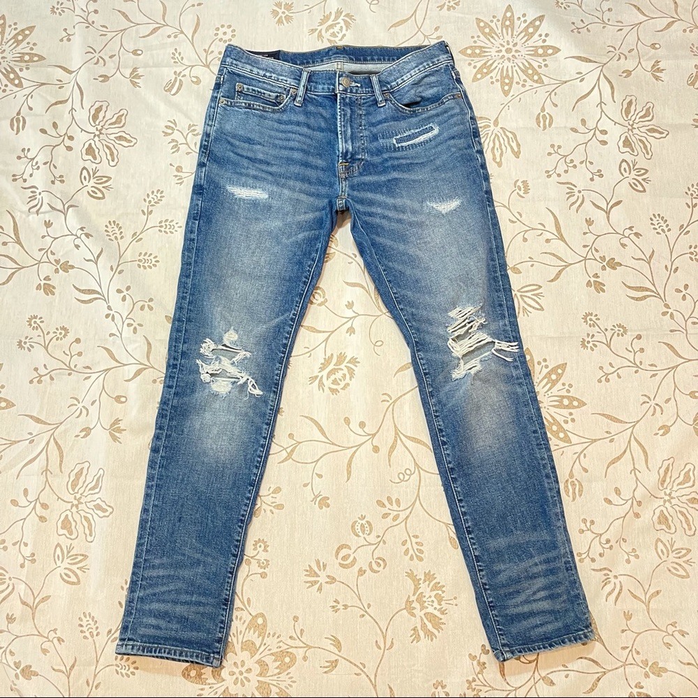 A&F Felix Super Skinny Distressed Jeans